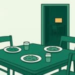 [Bild 1: mein-kind-zockt-nur-noch-leerer-platz-am-tisch.jpg. Alt-Text: Ein Esstisch mit drei Gedecken und einem leeren Platz, im Nebenraum leuchtet ein Bildschirm: So macht sich zu viel Spielen im Familienalltag bemerkbar.]